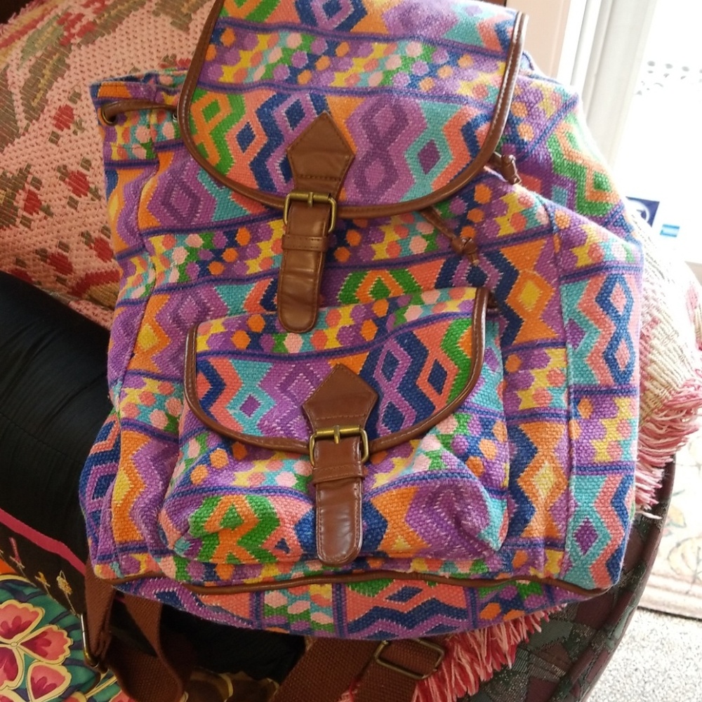 Aztec Pattern Backpack - image 2